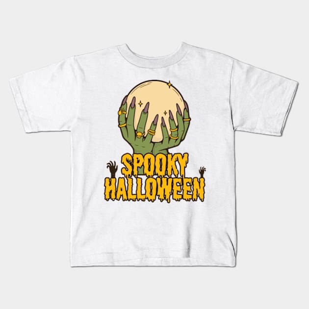 SPOOKY HALLOWEEN Kids T-Shirt by irvtolles